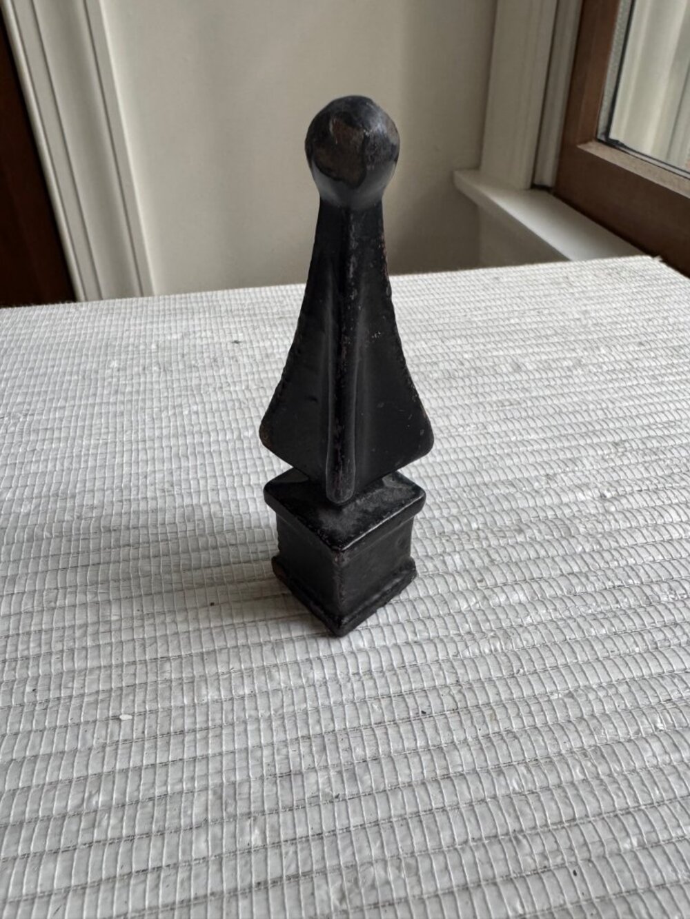 Black Cast Iron Spear Fence Post Finial | Ball Tip